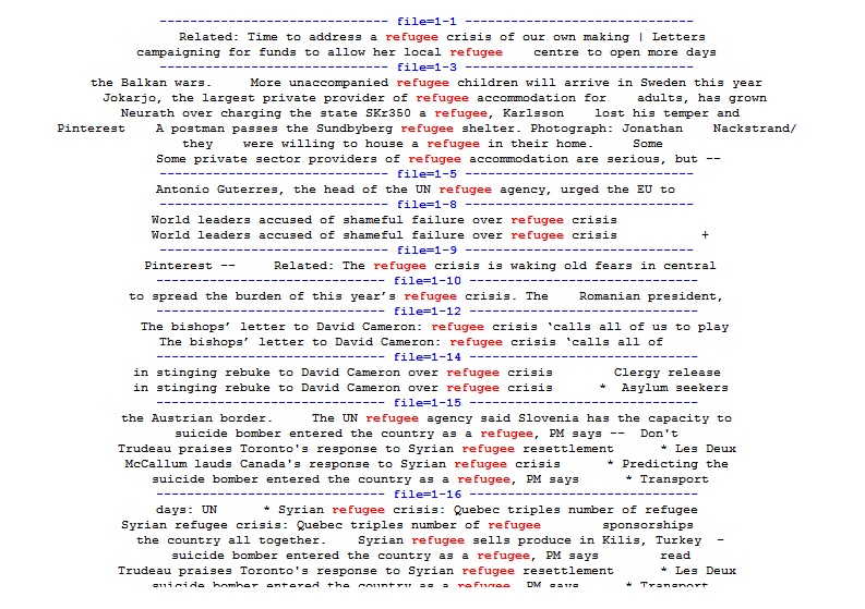 Concordances refugees