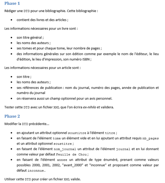 consigne exercice