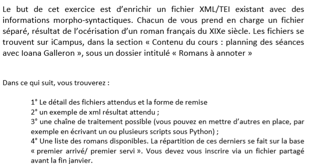 consigne exercice