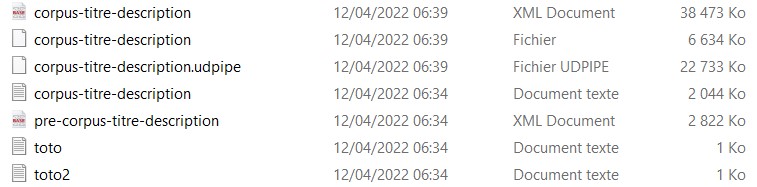 BAO2 fichiers sortie