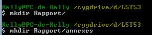mkdir rapport annexe
